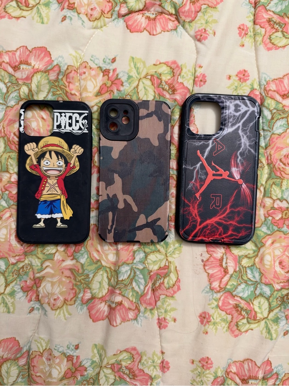 Assorted Cartoon, Camo & Red Lightning Phone Case Trio IPhone 12/12 Pro